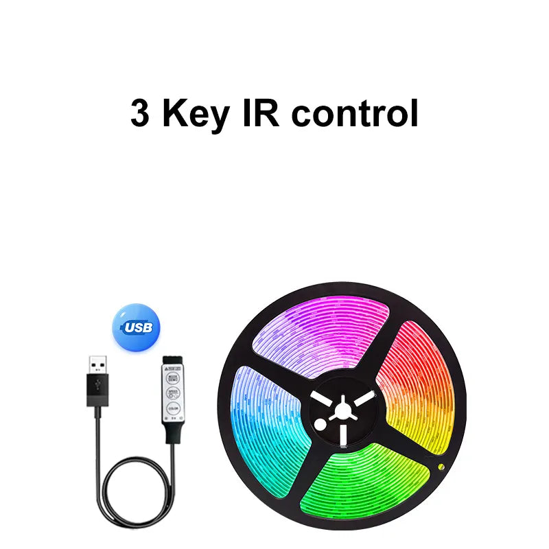 USB LED Strip Light Bluetooth RGB 5V 1m-30m RGB Lights Flexible