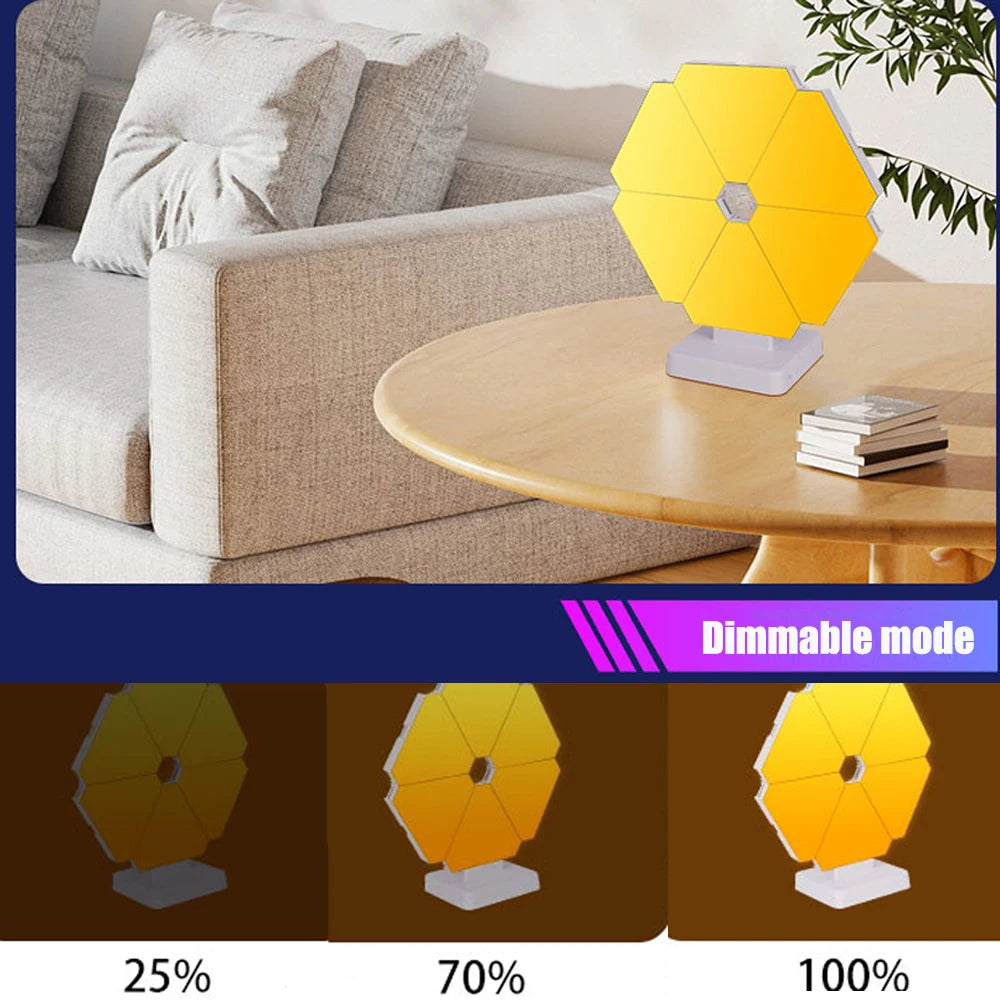 LED Smart WIFI Triangle Wall Light Desktop RGB Sound